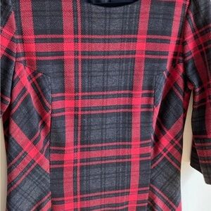 Used red print dress like new